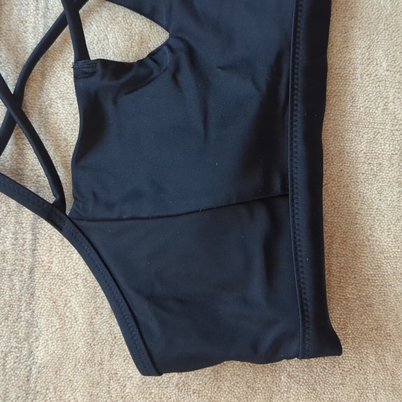 Aerie S Black Strappy Bikini - Picture 3 of 11
